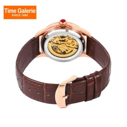Bonia Elegance Automatic BNB10748-2543S Brown Leather Strap Women Watch