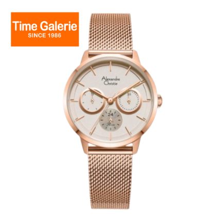 Alexandre Christie ALCW2682BFBRGLG Stainless Steel Case with Mesh Band Women Watch