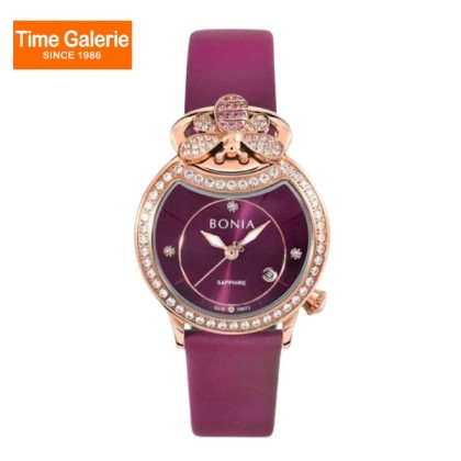 Bonia Bee Elegance BNB10673S-2562S Purple Leather Strap Women Watch Bonia Bee Elegance BNB10673S-2562S Purple Leather Strap Women Watch