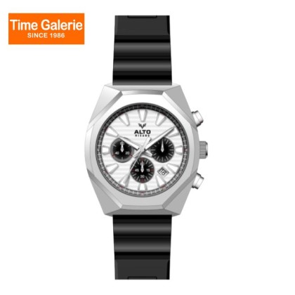 Alto ALT-EG05-SL-WE Multifunctional Analog White Dial Silicone Strap Men Watch