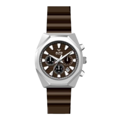 Alto ALT-EG05-SL-BR Multifunctional Analog Brown Dial Silicone Strap Men Watch Alto ALT-EG05-SL-BR Multifunctional Analog Brown Dial Silicone Strap Men Watch