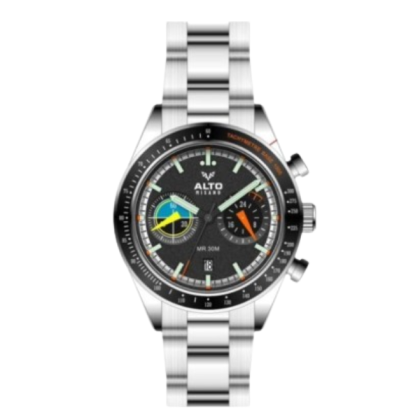 Alto ALT-EG06-SL-BK Sporty Style Analog Stainless Steel Men Watch Alto ALT-EG06-SL-BK Sporty Style Analog Stainless Steel Men Watch