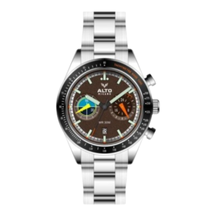 Alto ALT-EG06-SL-BR Sporty Style Analog Stainless Steel Men Watch Alto ALT-EG06-SL-BR Sporty Style Analog Stainless Steel Men Watch