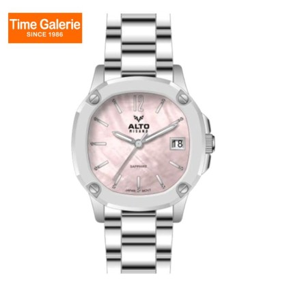 Alto ALT-EF01-SL-PK Date Function Pink Dial Color Stainless Steel Women Watch Alto ALT-EF01-SL-PK Date Function Pink Dial Color Stainless Steel Women Watch