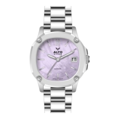 Alto ALT-EF01-SL-PR Date Function Purple Dial Color Stainless Steel Women Watch Alto ALT-EF01-SL-PR Date Function Purple Dial Color Stainless Steel Women Watch
