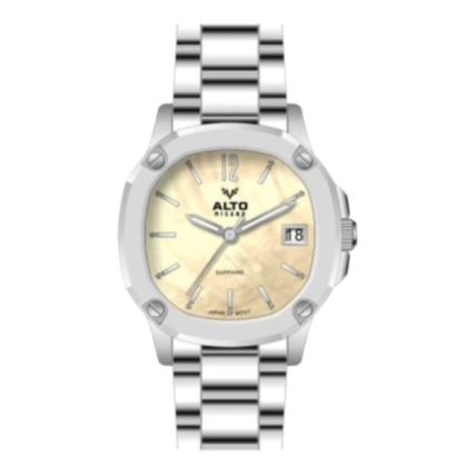 Alto ALT-EF01-SL-GD Date Function Yellow Dial Color Stainless Steel Women Watch Alto ALT-EF01-SL-GD Date Function Yellow Dial Color Stainless Steel Women Watch