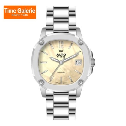 Alto ALT-EF01-SL-GD Date Function Yellow Dial Color Stainless Steel Women Watch Alto ALT-EF01-SL-GD Date Function Yellow Dial Color Stainless Steel Women Watch