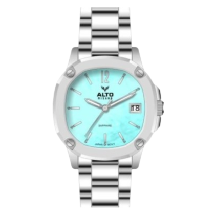 Alto ALT-EF01-SL-BU Date Function Blue Dial Color Stainless Steel Women Watch Alto ALT-EF01-SL-BU Date Function Blue Dial Color Stainless Steel Women Watch