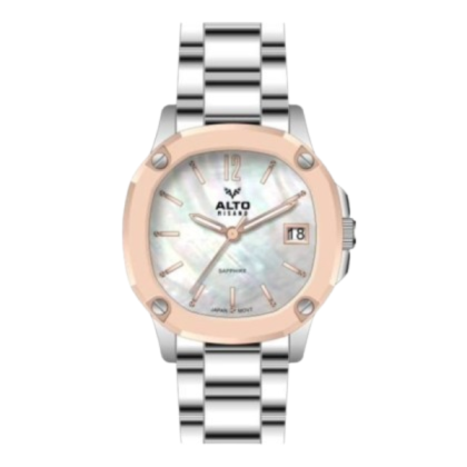 Alto ALT-EF01-SL-WE Date Function White Pearl Dial Color Stainless Steel Women Watch Alto ALT-EF01-SL-WE Date Function White Pearl Dial Color Stainless Steel Women Watch