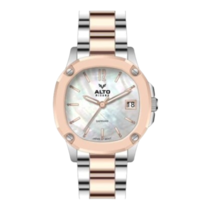Alto ALT-EF01-SR-WE Date Function White Pearl Dial Color Stainless Steel Women Watch Alto ALT-EF01-SR-WE Date Function White Pearl Dial Color Stainless Steel Women Watch