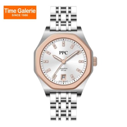 Paris Polo Club PPC-EF26-SR-WE Crystal Hour Markers Stainless Steel Women Watch Paris Polo Club PPC-EF26-SR-WE Crystal Hour Markers Stainless Steel Women Watch
