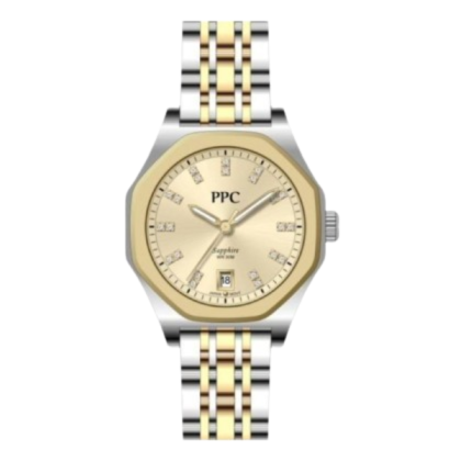 Paris Polo Club PPC-EF26-GD-GD Crystal Hour Markers Stainless Steel Women Watch Paris Polo Club PPC-EF26-GD-GD Crystal Hour Markers Stainless Steel Women Watch