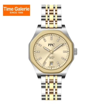 Paris Polo Club PPC-EF26-GD-GD Crystal Hour Markers Stainless Steel Women Watch Paris Polo Club PPC-EF26-GD-GD Crystal Hour Markers Stainless Steel Women Watch