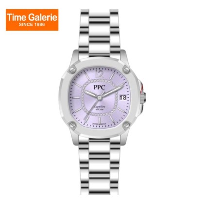 Paris Polo Club PPC-EF25-SL-PR Solid Steel Band Women Watch