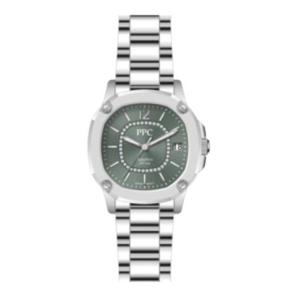 Paris Polo Club PPC-EF25-SL-GN Solid Steel Band Women Watch Paris Polo Club PPC-EF25-SL-GN Solid Steel Band Women Watch