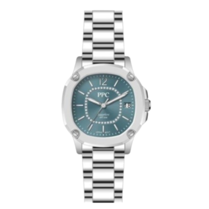 Paris Polo Club PPC-EF25-SL-BU Solid Steel Band Women Watch