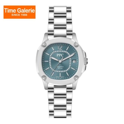 Paris Polo Club PPC-EF25-SL-BU Solid Steel Band Women Watch