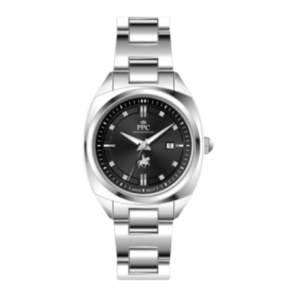 Paris Polo Club PPC-EG08-SL-BK Date Function Stainless Steel Women Watch
