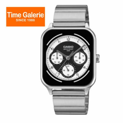 Casio General MTP-M307D-1BV Silver Stainless Steel Band Men Watch