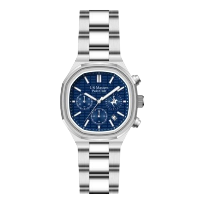 U.S Master Polo Club USM-EF02-SL-BU Textured Dial with Diamond Pattern Men Watch