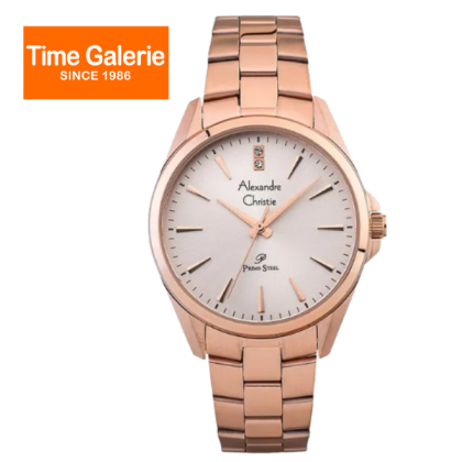 Alexandre Christie ALCW1018LHBRGSL Stainless Steel Strap 34MM Analog Women Watch