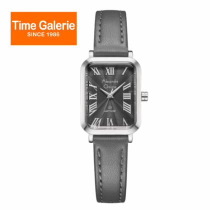 Alexandre Christie ALCW2B87LHLSSDG Black Dial Leather Strap Analog Women Watch