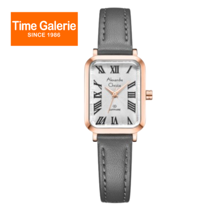 Alexandre Christie ALCW2B87LHLRGSL Silver Dial Leather Strap Analog Women Watch