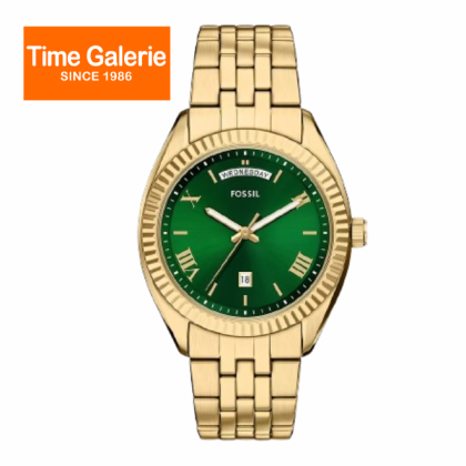 Fossil FS6142 Campbell Three-Hand Day-Date Green Dial Stainless Steel Analog Men Watch Fossil FS6142 Campbell Three-Hand Day-Date Green Dial Stainless Steel Analog Men Watch