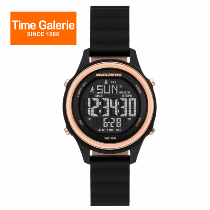 Skechers SR6347 Fairhaven Digital Black Silicone Digital Women Watch