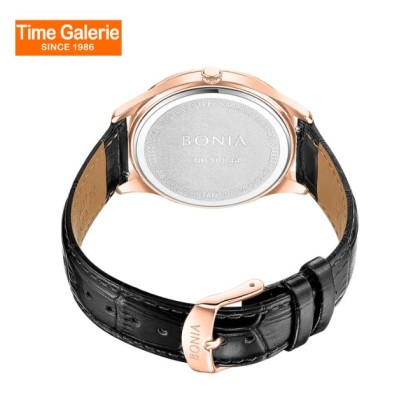 Bonia Classic BNB10844-1535 Black Leather Strap Men Watch Bonia Classic BNB10844-1535 Black Leather Strap Men Watch