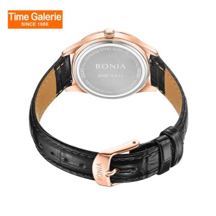 Bonia Elegance BNB10844-2535 Black Leather Strap Women Watch Bonia Elegance BNB10844-2535 Black Leather Strap Women Watch