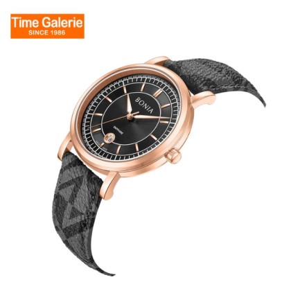Bonia Classic BNB10875-1532 Black Leather Strap Men Watch Bonia Classic BNB10875-1532 Black Leather Strap Men Watch