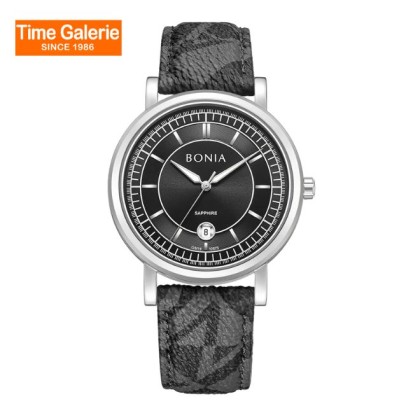 Bonia Classic BNB10875-1332 Black Leather Strap Men Watch Bonia Classic BNB10875-1332 Black Leather Strap Men Watch