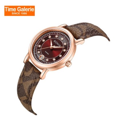 Bonia Elegance BNB10875-2542 Brown Leather Strap Women Watch Bonia Elegance BNB10875-2542 Brown Leather Strap Women Watch