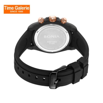 Bonia Chronograph BNB10882-1932C Black Silicone Strap Men Watch Bonia Chronograph BNB10882-1932C Black Silicone Strap Men Watch