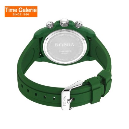 Bonia Chronograph BNB10882-1992C Green Silicone Strap Men Watch Bonia Chronograph BNB10882-1992C Green Silicone Strap Men Watch