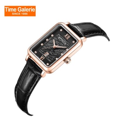 Bonia Elegance BNB10895-2533 Black Leather Strap Women Watch Bonia Elegance BNB10895-2533 Black Leather Strap Women Watch