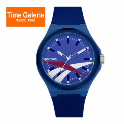 Reebok Run Retro RV-RUN-G2-PLIN-LW 44mm Blue Silicone Strap Men Watch Reebok Run Retro RV-RUN-G2-PLIN-LW 44mm Blue Silicone Strap Men Watch