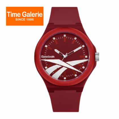 Reebok Run Retro RV-RUN-G2-PRIR-RW 44mm Red Silicone Strap Men Watch Reebok Run Retro RV-RUN-G2-PRIR-RW 44mm Red Silicone Strap Men Watch
