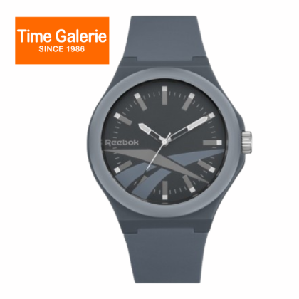 Reebok Run Retro RV-RUN-G2-PSIS-BS 44mm Grey Silicone Strap Men Watch