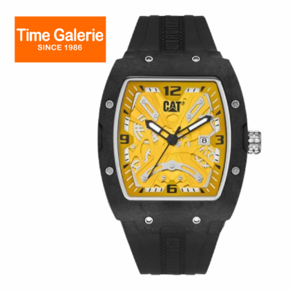 CAT BARREL CARBON 14-161-21-731 Black Silicone Band 5 ATM 43MMAnalog Watch CAT BARREL CARBON 14-161-21-731 Black Silicone Band 5 ATM 43MMAnalog Watch
