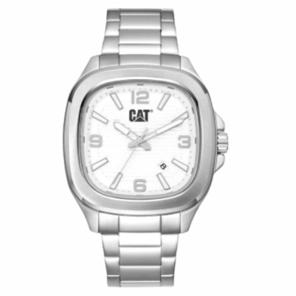 CAT AXIS AV-141-11-232 White Dial Silver Stainless Steel 10 ATM 44MM Analog Men Watch CAT AXIS AV-141-11-232 White Dial Silver Stainless Steel 10 ATM 44MM Analog Men Watch