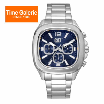 CAT AXIS CHRONO AV-143-11-636 Blue Dial Silver Stainless Steel 10 ATM 44MM Analog Men Watch CAT AXIS CHRONO AV-143-11-636 Blue Dial Silver Stainless Steel 10 ATM 44MM Analog Men Watch