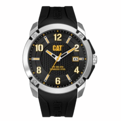 CAT ELITE AX-141-21-132 Black Dial Black Silicone Band 10 ATM 46MM Analog Men Watch CAT ELITE AX-141-21-132 Black Dial Black Silicone Band 10 ATM 46MM Analog Men Watch