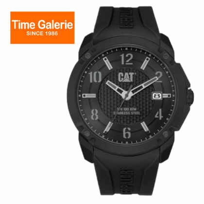 CAT ELITE AX-161-21-131 Black Silicone Band 10 ATM 46MM Analog Men Watch CAT ELITE AX-161-21-131 Black Silicone Band 10 ATM 46MM Analog Men Watch