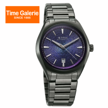 Titan Stellar Starlight 10051QM01 Concealed Automatic Violet Dial Dark Gun Stainless Steel Strap Quartz Analog Men Watch Titan Stellar Starlight 10051QM01 Concealed Automatic Violet Dial Dark Gun Stainless Steel Strap Quartz Analog Men Watch