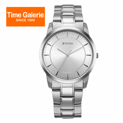 Titan Quartz 1774SM02 Silver Dial Stainless Steel Strap Quartz Analog Men Watch Titan Quartz 1774SM02 Silver Dial Stainless Steel Strap Quartz Analog Men Watch