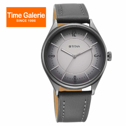 Titan Neo Basic 1802QL04 Grey Dial Leather Strap Quartz Analog Men Watch Titan Neo Basic 1802QL04 Grey Dial Leather Strap Quartz Analog Men Watch