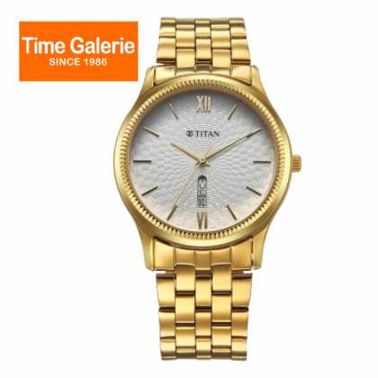 Titan Quartz 1824YM03 White Dial Stainless Steel Strap Quartz Analog Men Watch Titan Quartz 1824YM03 White Dial Stainless Steel Strap Quartz Analog Men Watch