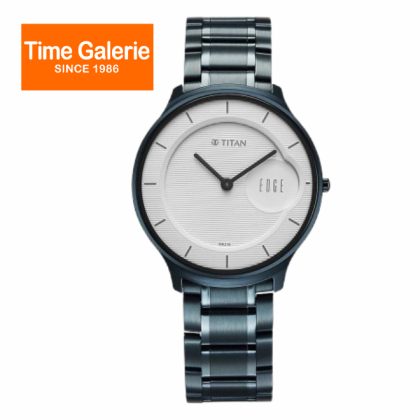 Titan Edge Murals 1843QM04 White Dial Stainless Steel Strap Analog Men Watch Titan Edge Murals 1843QM04 White Dial Stainless Steel Strap Analog Men Watch